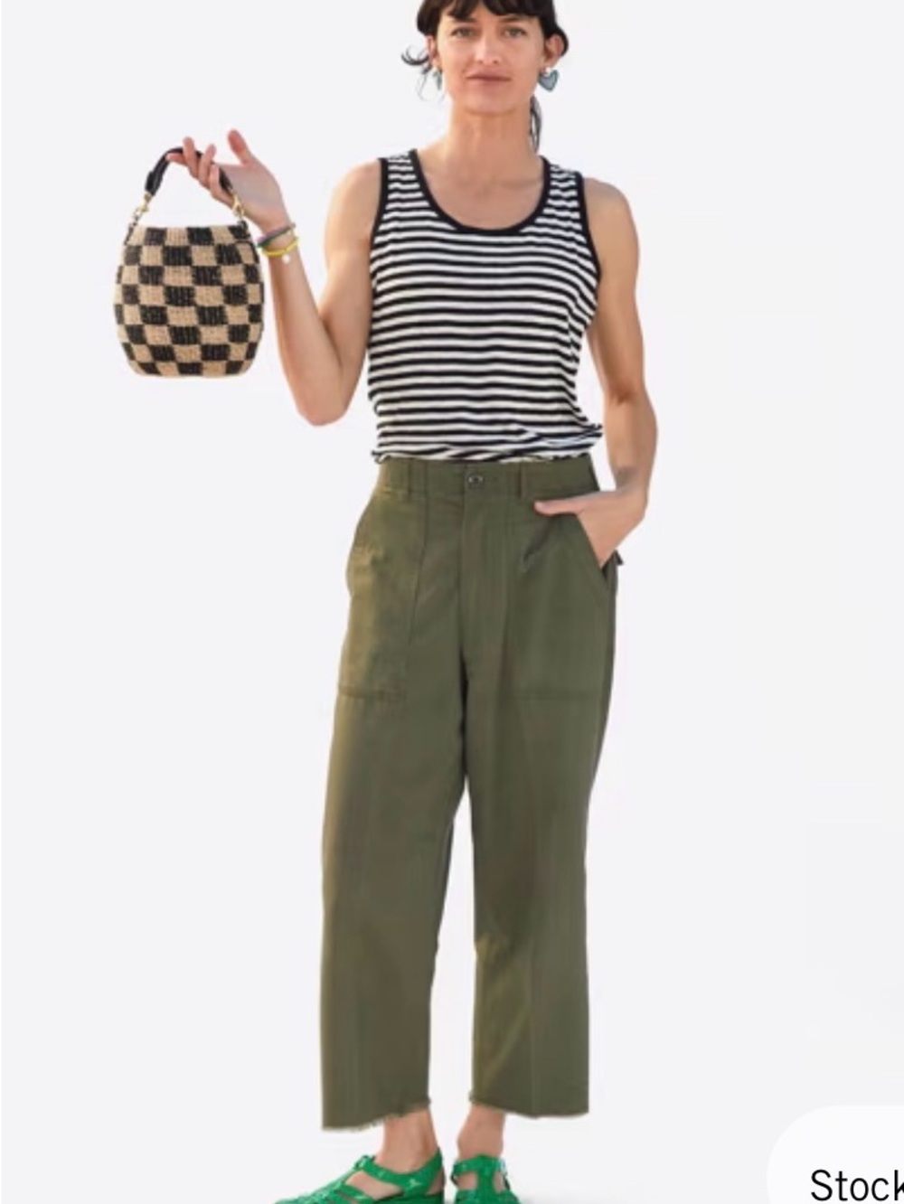 Clare V. Pot de Miel - Black/Natural Checker